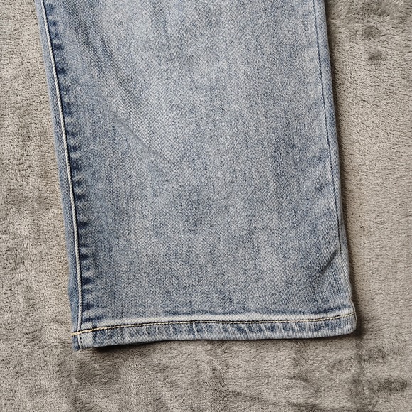 Judy Blue Jeans Womens 29 Blue Wide Leg Cropped Button Fly Medium‎ Stretch Denim - Picture 5 of 16